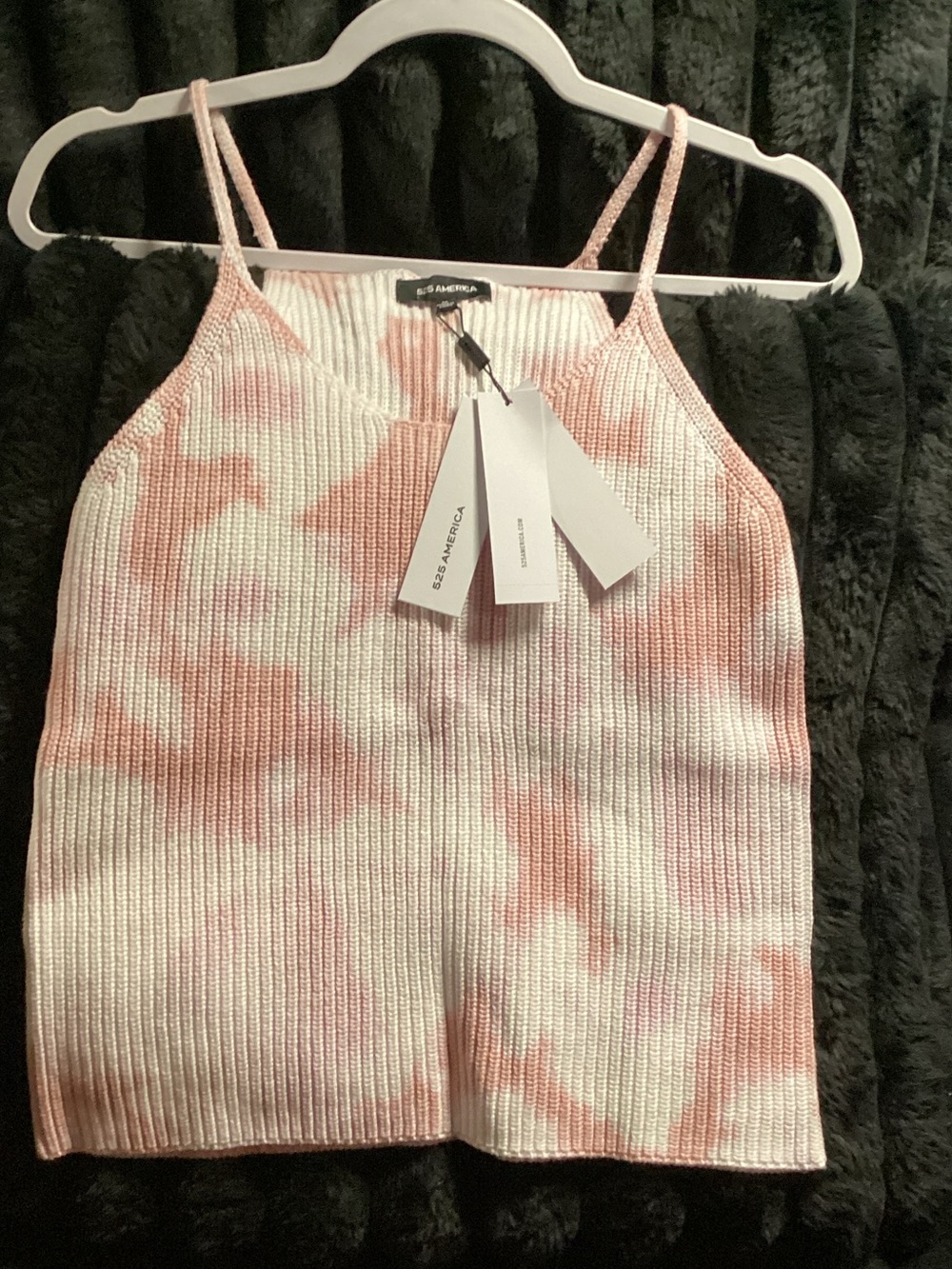 525 America Pink & White Tie-Dye Knit Cami - NWT!
